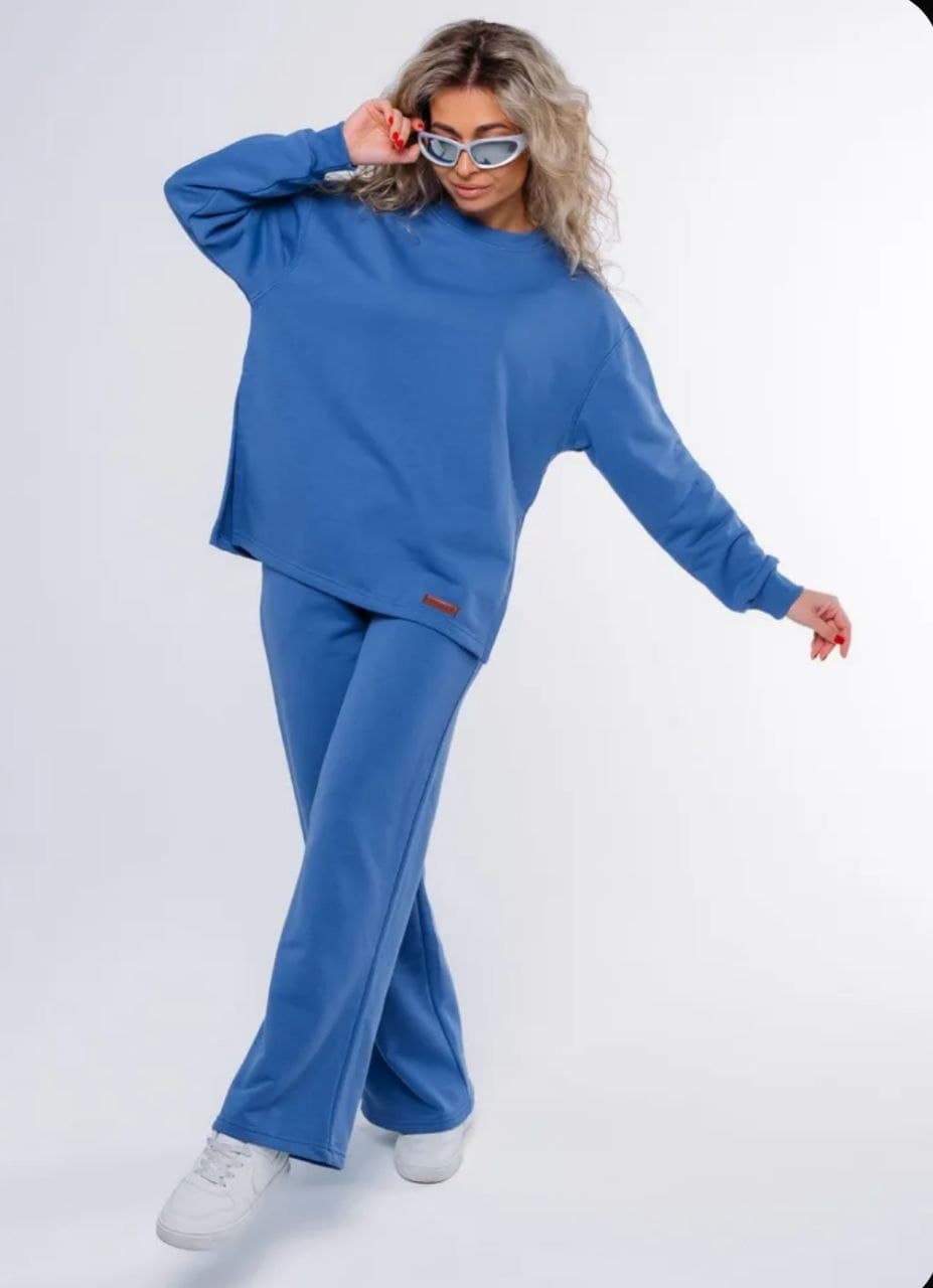 Костюм спортивный COOL LOOK женский костюм теплый с брюками палаццо